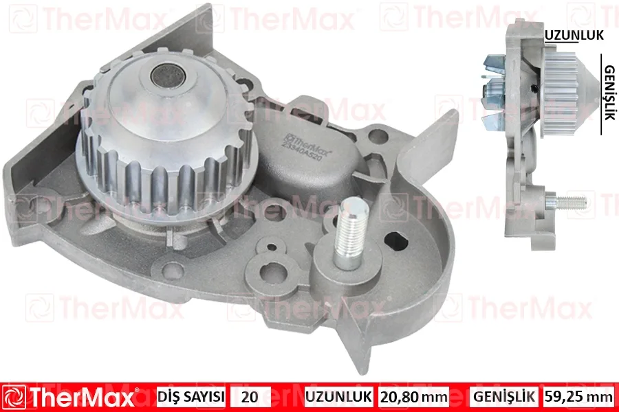 Devirdaim Su Pompası Kangoo 1997 Clio 2 1998-2005 Megane 1996 E7J RN - RT - Rxe 1.4 PA633 T