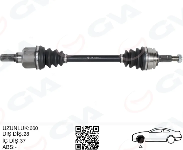 Komple Aks Ön Sol Peugeot P508 2018 P3008 2018 P5008 2016 Citroen C4 2018 C5 Aircross 2018 1.2-1.5-1.6 BL Uehdı - Puretech - THP Opel Grandland 1.2-1.5-1.6 Otomatik 28X37X660