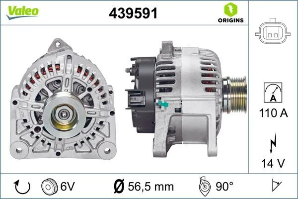 Alternatör 14V 110A Renault Clio 3 2005 Modus 2004 Megane 2 2002 Megane 3 2009 Laguna 3 2007-2014 1.4 1.6