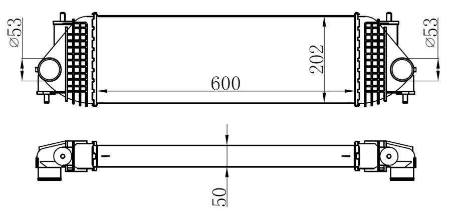 İntercooler Brazing İntercooler A / M 600X198X50 Grand Vitara 1.9 Ddıs 2005 96525