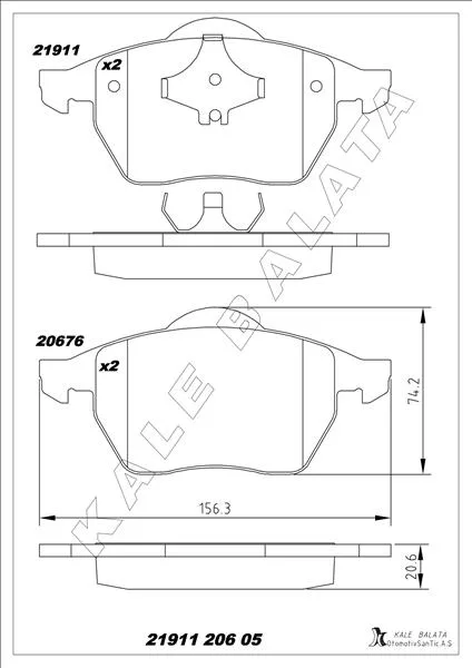 Disk Fren Balatası Ön Bora 1998-2005-GOLF 3 - 4 - New Beetle 1999-2010-PASSATA3 1996-2003-TT 1998-2006