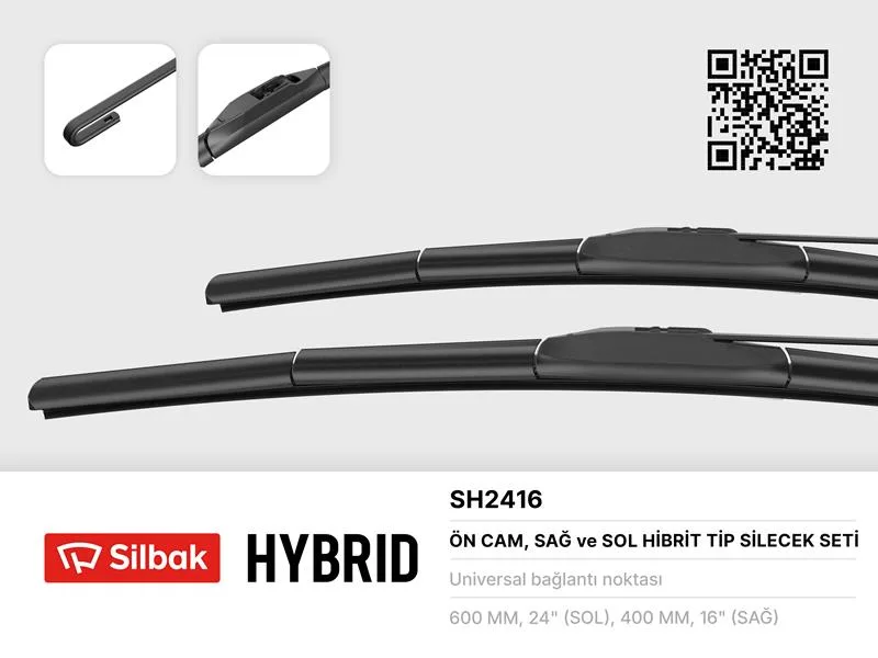 Silecek Süpürgesi 600/400MM Muz Tipi İ20 2001-2009 Skywell ET-5 2010-2020 Hyundai I10 AC3 2009-2019 Toyota Yaris Cross MXP 2009-2020