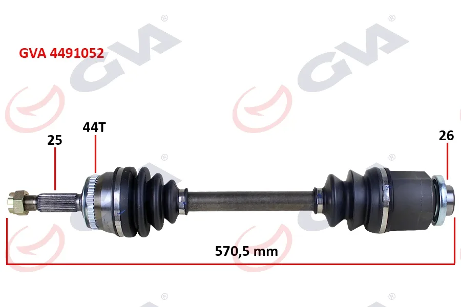 Komple Aks Sağ Hyundai ACCENT Admire 1.5L D3EA CRDI 3 Silindir 2002-2005 ABS Li 25X 24 2 - ABS 44 Diş Komple Boy 570MM