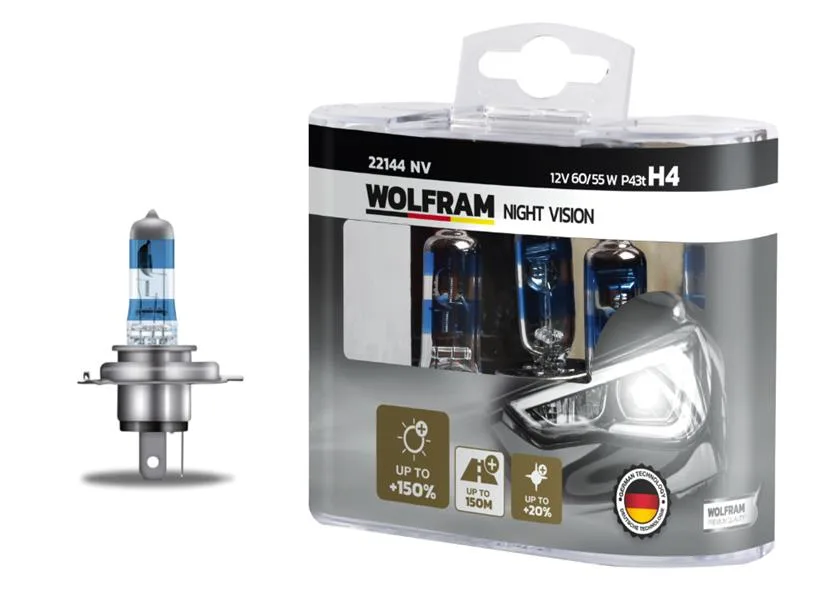 Ampul 12V H4 1960-1955 P43T Nıght Vision 150 Fazla 20 Beyaz Işık