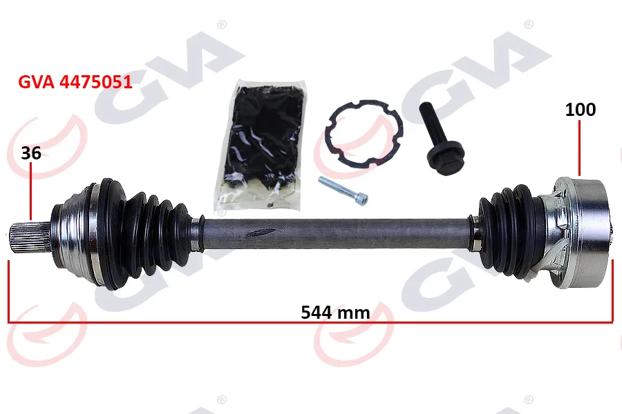 Komple Aks Sol Golf 5/6-A3-LEON - Octavia 1.6 102 HP Man. 544MM