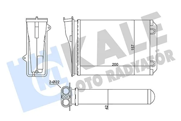 Kalorifer Cıtro N C3 3 - Peugeot 2008 1-208 1 Kalorifer Al / MKNK 200X157X42