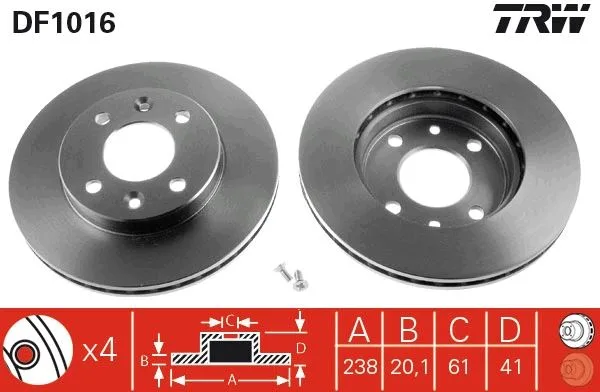 Ön Fren Aynası Küçük Renault R9-R11-R19-R21 Clio 1 1991-1996 Clio 2 1998 Clio Symbol 2000-2009 Kangoo 1997 Megane 1 1996 Symbol 2 2008 238X20.1 Havalı 4 Delik