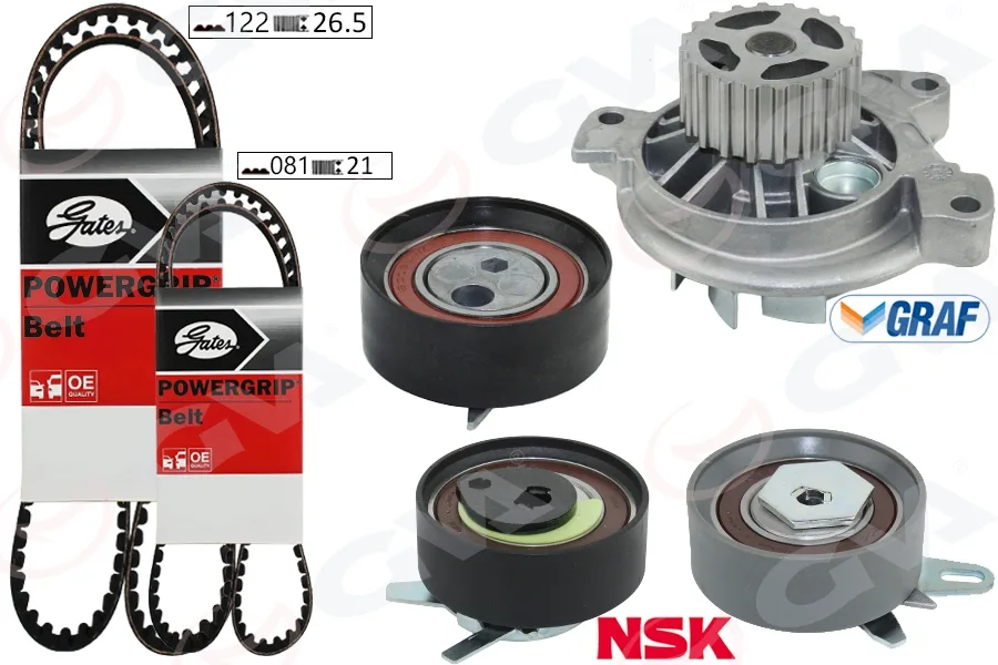Devirdaimli Triger Seti 122X26.5 -081X21 T4 2.5TDI - LT35 2.5TDI Acv - Anj - Avr