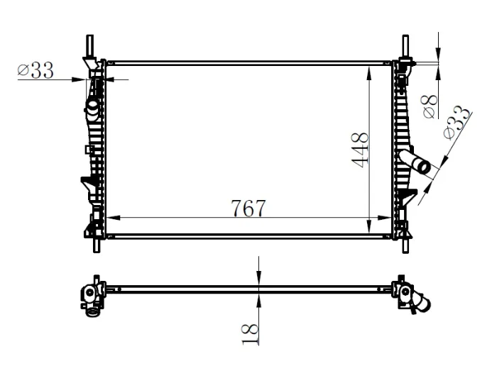 Motor Su Radyatoru TRANSIT Tuorneo CUSTOM V362 V363 2.2TDCI 100PS 125PS 135PS 140PS 155PS 2012 Brazı NG