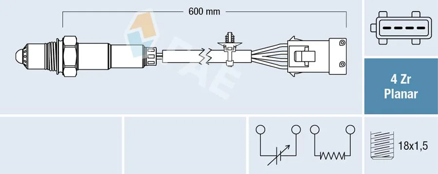 Oksijen Sensörü Ön P207-P208-P308-P508-P3008-P5008-RCZ - C4-C5-DS3-DS4-DS5 1.6 THP EP6 4 Kutup