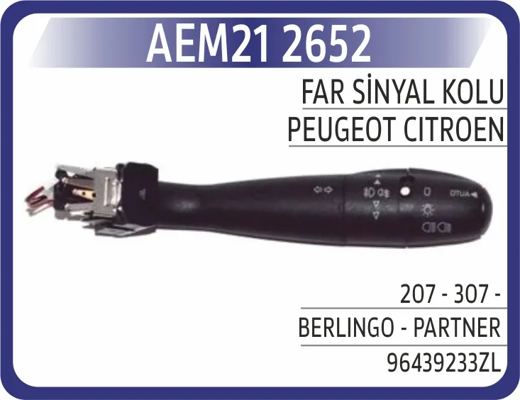 Far - Sinyal Kumanda Kolu Tek P307 2000 P206 1998 PARTNER - BERLINGO 1996 Platinli