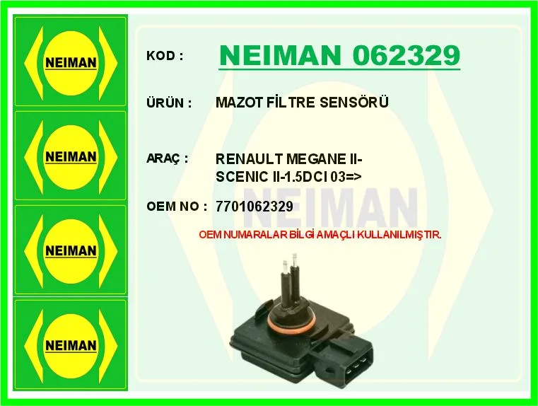 Mazot Filtre Sensörü Renault Megane 2 - Scenic 2-1.5DCI 2003