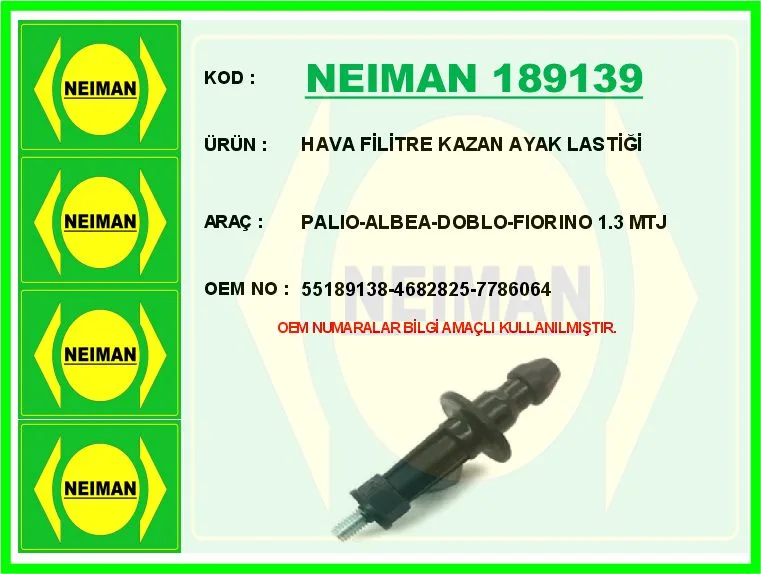 Hava Filtre Bağlantı Braketi Palio - Albea - DOBLO - FIORINO 1.3 MTJ (10 Adet)
