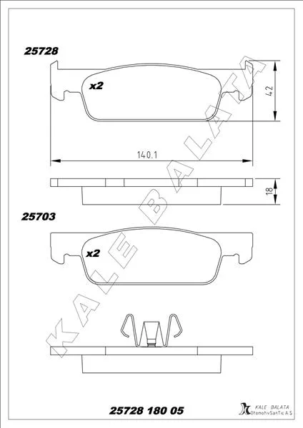 Ön Fren Balata Renault Clio 4 2012 Dacia Logan 2 2012 Sandero 2 2012