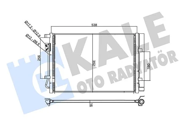 Klima Radyatörü Kondenser Hyundai İ20 1.2L G4LA 2015-2021 1.4L G4LC Benzinli 2015-2021