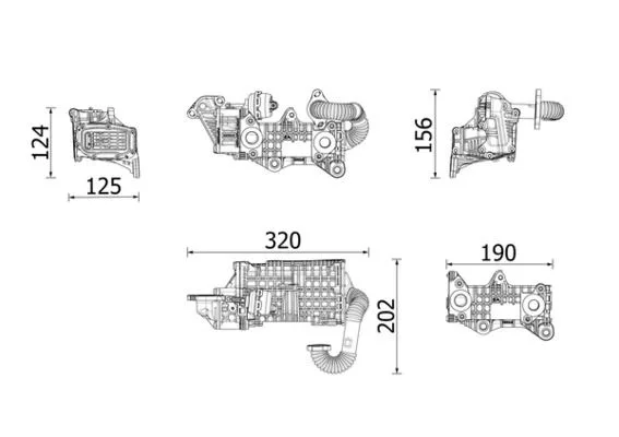 EGR Soğutucu Kütüğü Komple P301-P208-P2008-P3008-P5008-PARTNER - BERLINGO - Jumpy - C3-C4-C - Elysee 1.5 BL Uehdı DV5 TOURNEO - Focus 4 2017 Courier 2017 Kuga 3 2019 1.5 Ecoblue Fiat DOBLO 2024 1.5D Mjet
