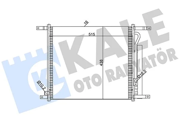 Klima Radyatörü Kondenser Chevrolet AVEO Al / Al 515X428X16