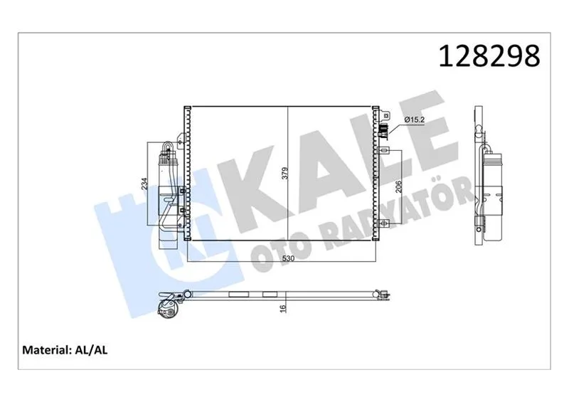 Klima Konderseri Radyatörü Renault Clio 2 1998-2005 Clio Symbol 1 2001 Kangoo 1997 Symbol 2 2008-2014 1.2 D7F 1.4 K4J 1.5DCİ 1.9DTİ F9Q Kurutucu İle