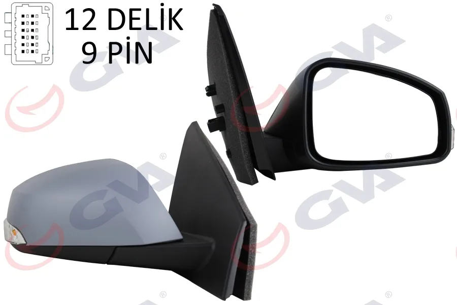Dış Dikiz Aynası Sağ Fluence 2010 Elektrikli Isıtmalı Sinyalli Astarlı Konveks VM-6141EHPR