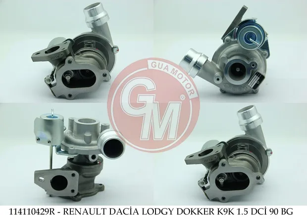 Turbo Şarj Renault Clio 3 2005 Clio 4 2012 Fluence 2009 Kangoo 2005 Megane 3 2009 Symbol 3 2013 SA Ndero 2 2012 Logan MCV 2010 Duster 2010 1.5DCİ K9K 75/90PS
