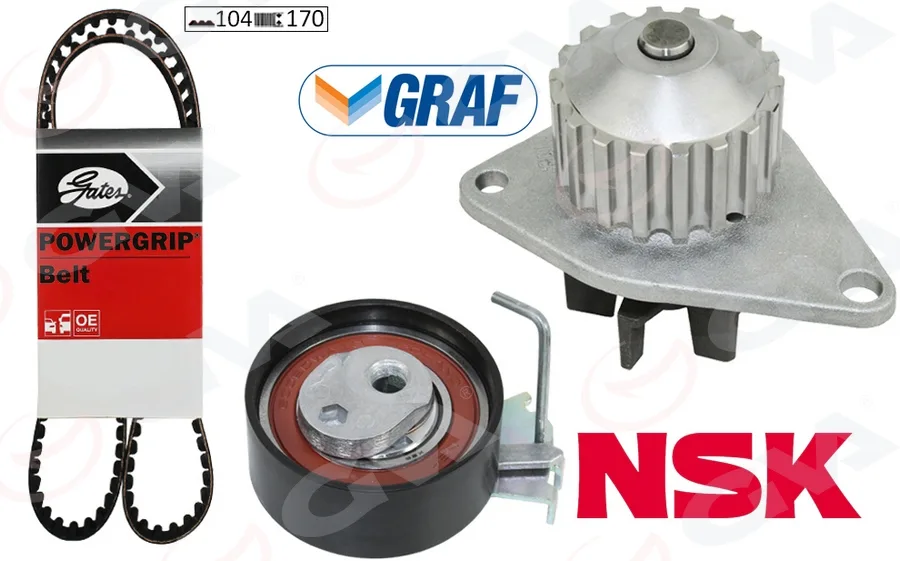 Devirdaimli Eksantrik Gergi Kiti 104X170 206-207-306-307-Bipper - PARTNER - BERLINGO - C2-NEMO - FIORINO 1.4