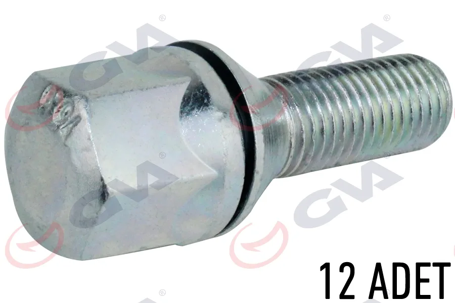 Bijon Civatası Renault 9-11 Pullu - Çinko - Beyaz Paket 12 (12 Adet)
