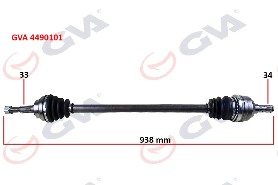 Komple Aks Sağ Vectra A 1988-1995 ASTRA F 1992-1998 Calibra A 1989-1997 1.8-2.0 ABS Siz 33X34X938MM