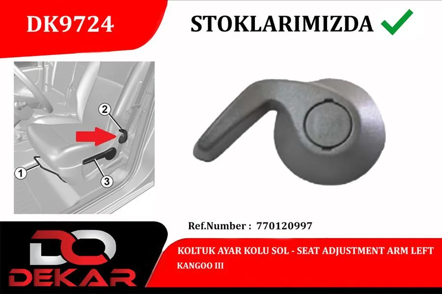 Koltuk Ayar Kolu L Kangoo 3