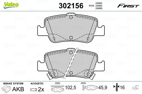 Arka Fren Balata Toyota Auris. COROLLA 1.33L 1.6L 1NR - FE 1ZR - Fae NRE180 ZRE181 ZRE185 2012 1.4L 1ND - FTV D-4D NDE150 NDE180 2007