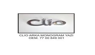 Arka Yazı Clio Eski Model Küçük Harfle Yazılı Olan