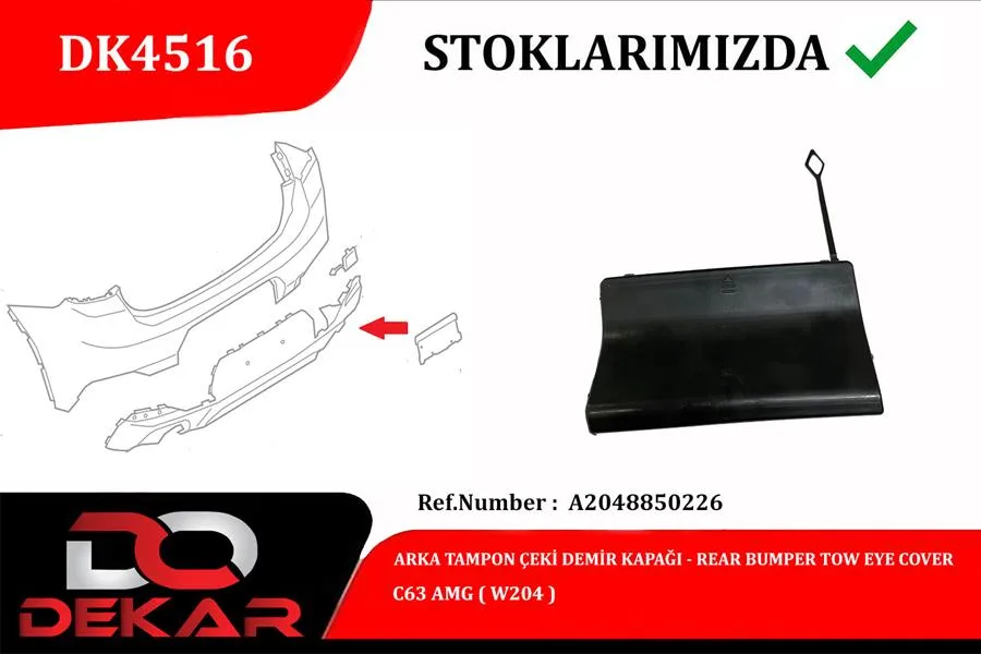 Cekı Demiri Kapagı Arka Mercedes C - CLASS W204 (2 Adet)