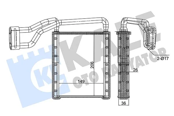 Kalorifer Radyatörü Ford TRANSIT - CUSTOM 2014 Arka Taraf Arka