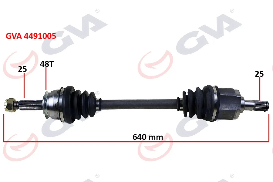 Komple Aks Sol Hyundai ACCENT Era 1.4L 1.6L G4EE G4ED Benzinli 2006-2010 ABS Li 25X25 - ABS 48 Diş Komple Boy 640MM