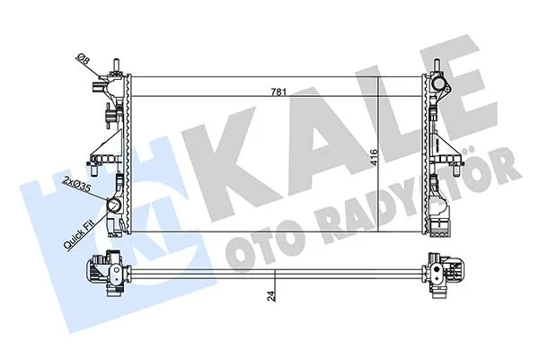 Su Radyatörü Peugeot BOXER - Citroen JUMPER 2.2 3.0HDI 2006 Fiat DUCATO 2.3D MTJ 2011 Manuel Vites Mekanik 781X416X24 1616950280-1382424080-1617023380-1618094280