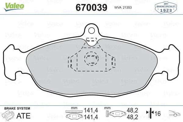 Ön Balata ASTRA F - Corsa A B - Vectra A - TIGRA - 1994-2000 COMBO 1.4-1.6İ-1.7 D 1992-2000 GDB1040