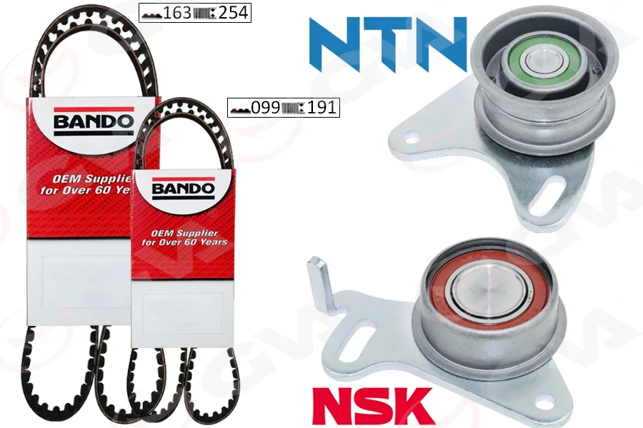 Triger Kayış Seti Eksantrik Seti Hyundai H100 STAREX 2.5L D4BB D4BF 1997 / KIA K2500 2.5L D4BH 2003 / Mitsubishi L300. L200 2.5L 4D56 K64T K74T 1996-2007 Pajero 2.5L 4D56 1994 2 Kayış 2 Rulman 16