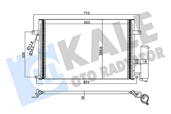 Klima Radyatörü Kondansörü Chevrolet Lacetti - NUBIRA 2005-2013 Al / Al 622X407X16