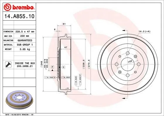 Fren Kampanası Fiat Grande Punto 199 2006-2005-> - Fiat Grande Punto Van 199 2010-2005-2006-2013-FIAT Punto 1