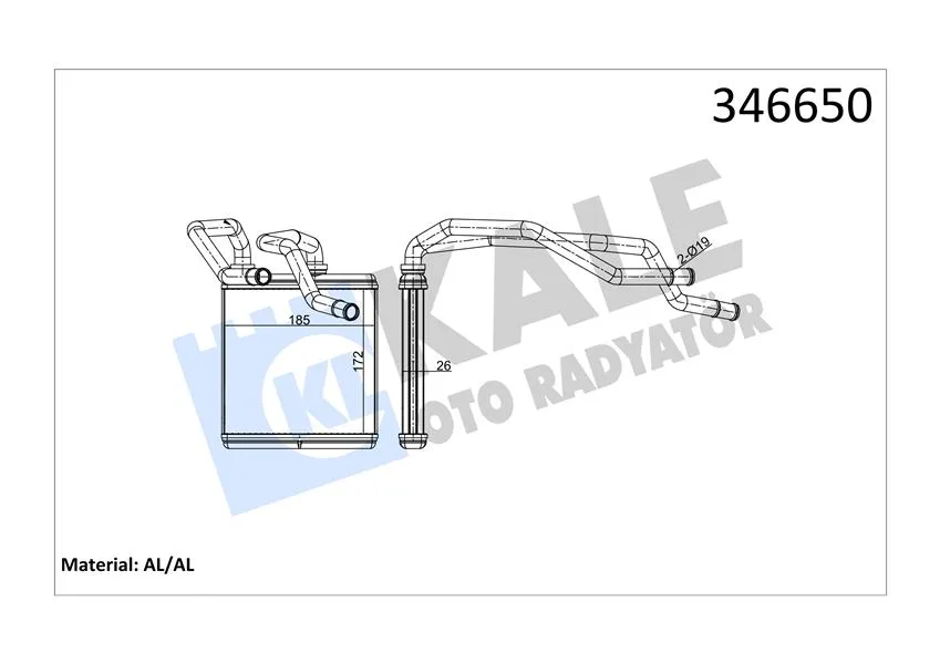 Kalorifer Radyatörü Nissan Qashqai 1.6L HR16DE J10 2006-2013 2.0L MR20DE J10 JJ10 2007-2012 1.5L DCİ K9K D İzel J10DE 2006-2013 X - Trail 2.0L M9R T31 Dizel 2007 2.0L MR20DE T31 2007 - Aleminyum