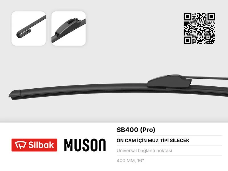 Silecek Süpürgesi 400MM Muz Tipi Üniversal