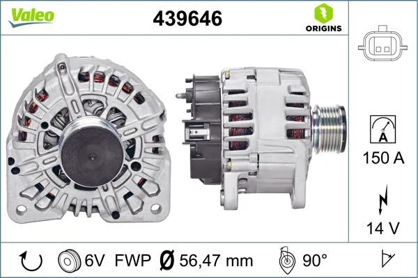 Alternatör 14V 150A Renault Clio 3 2005-2010 Clio 4 2012 Fluence 2010 Kangoo 2 2008 Laguna 3 2007-2015 Megane 2 2002-2008 Megane 3 2009-2015 Megane 4 2016 Duster 2 2017 1.5DCİ