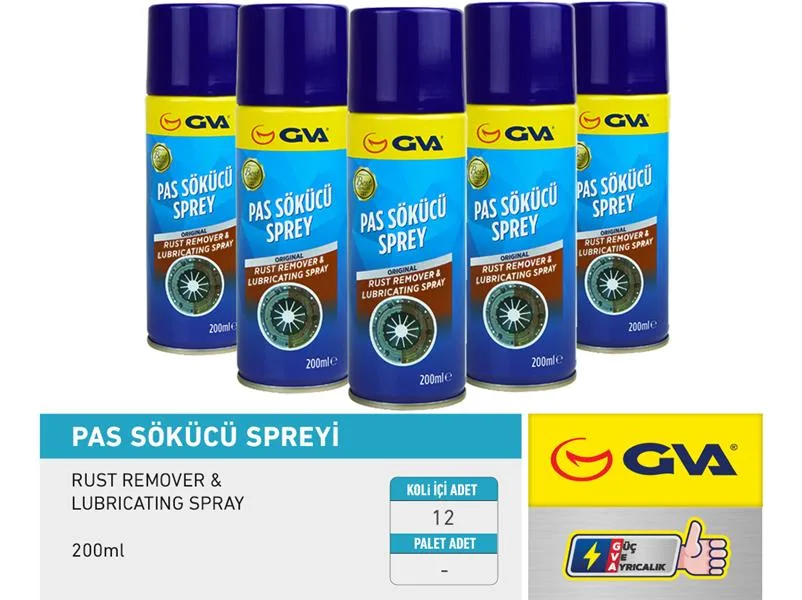 Pas Sökücü ve Yağlayıcı Çok Fonksiyonlu Sprey 200ML (12 Adet)