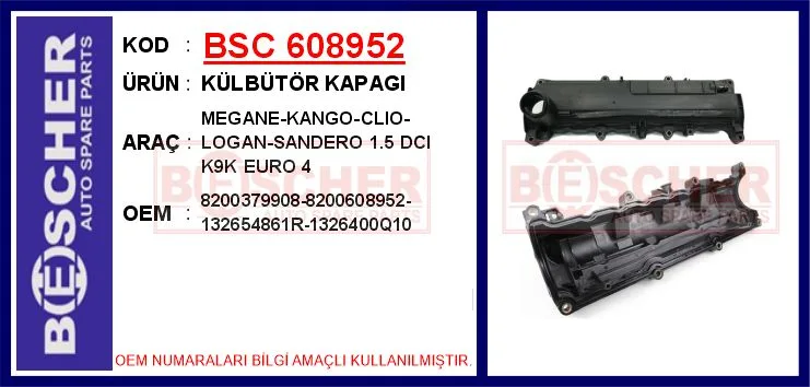 Külbütör Kapağı Renault Clio - Symbol Joy - Kangoo - Megane 2 1.5 DCİ Euro 4