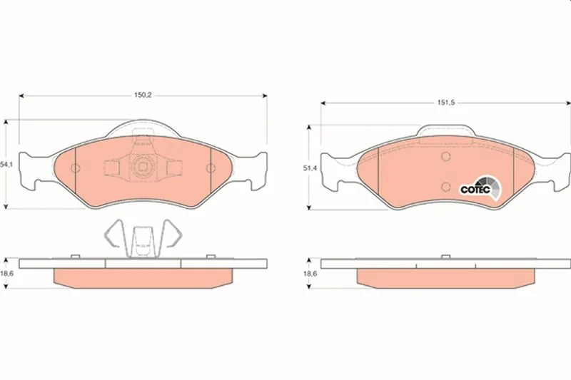 Ön Balata Fiesta 1995-2002 Ford KA 1996 Mazda 121 1996
