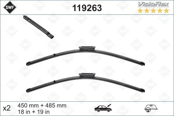 Silecek Supurgesı Takimi 450MM / 485MM Mini R50 R52 R53 R55 R56 R57 SWF