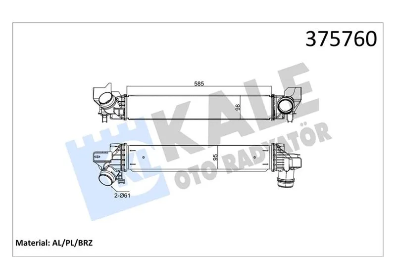 Turbosarj Radyatoru BMW F40 F52 F44 F45 F46 F48 F49 F39 . Mini F54 F55 F56 F57 F60