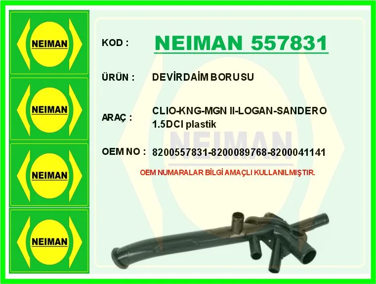 Devirdaim Borusu Renault Clio 2 2001-2005 Kangoo 2001 Megane 2 2002-2008 Dacia Logan 2006 Sandero 2008 1.5DC I K9K