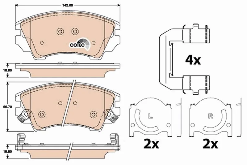 Ön Balata Opel ASTRA J 2012-2014 Insignia 2008-2011 Zafira 2011 Saab 9.5 2010-2017 Jant GDB1783