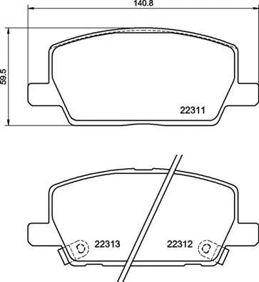 Ön Fren Balatası Opel Mokka 2013 Chevrolet Trax 2013 300 MM