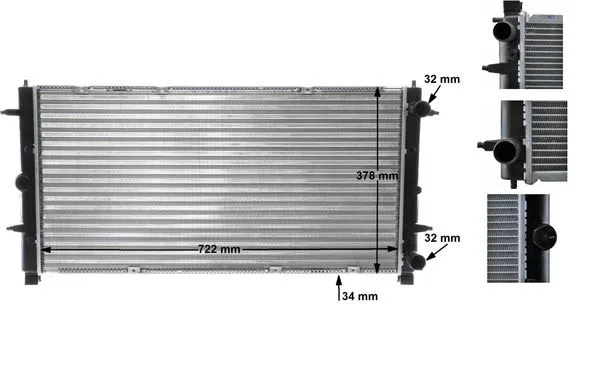 Radyatör TRANSPORTER T4 2.4-2.5 TDI Ac Klimasız Mek Otom 719X346X34